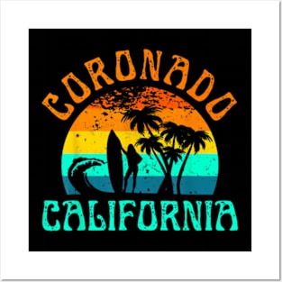 Coronado California Beach Surf Summer Vacation Girls T-Shirt Posters and Art